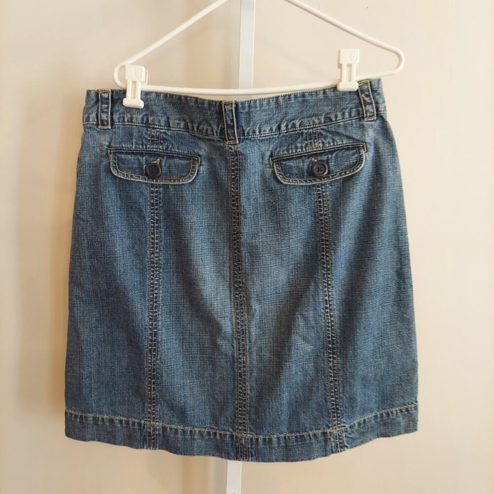Vintage Old Navy Jean Skirt Big Buttons Preppy A-Line Large‎ Preppy - Picture 3 of 4